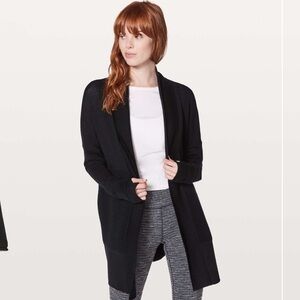 Lululemon Sit In Lotus Wrap II Cardigan Black size 12 fit